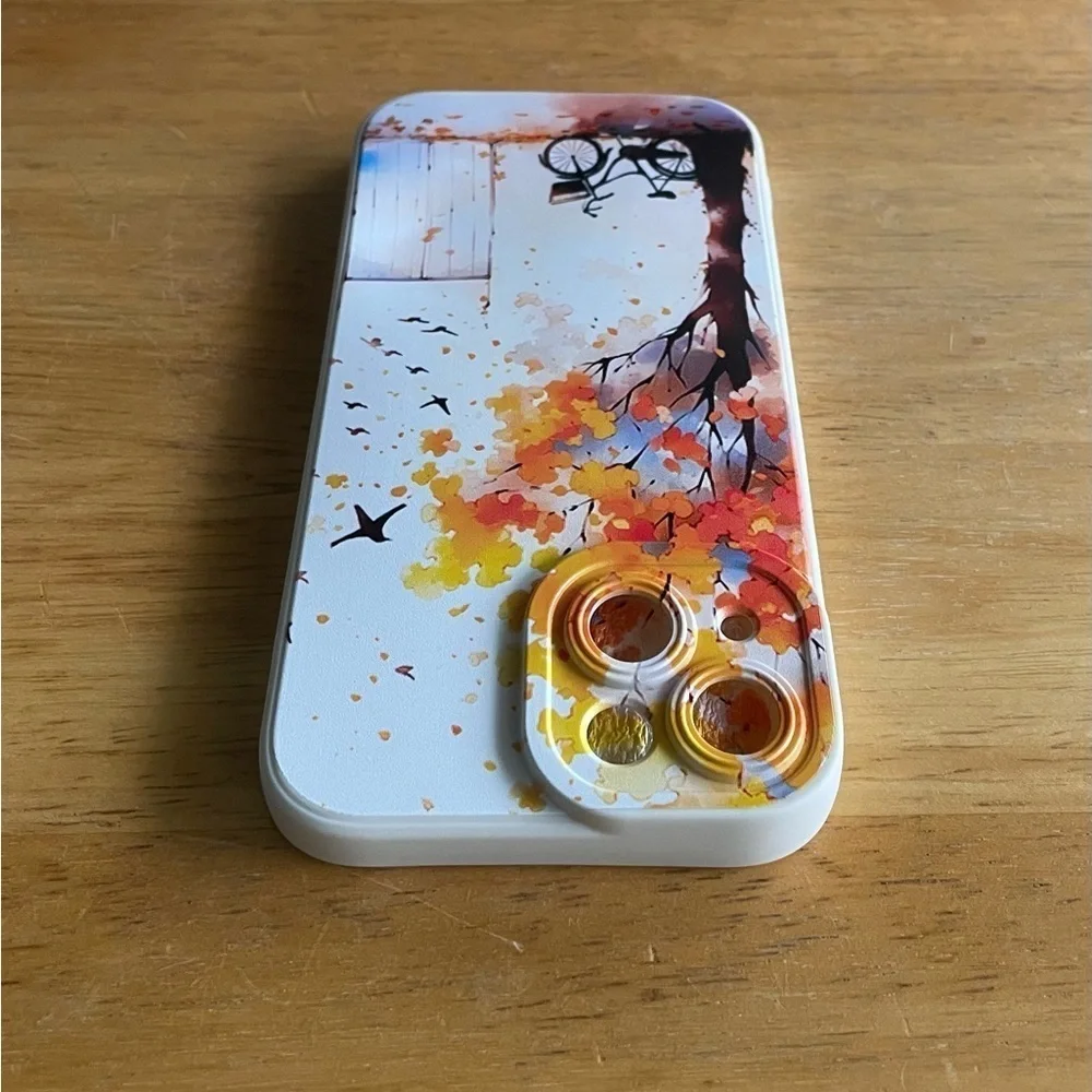 Cream iPhone 15 Fall Themed Phone Case - Picture 2 of 5